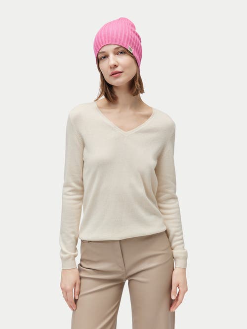 Gobi Cashmere Cashmere Rib Knit Beanie In Pink