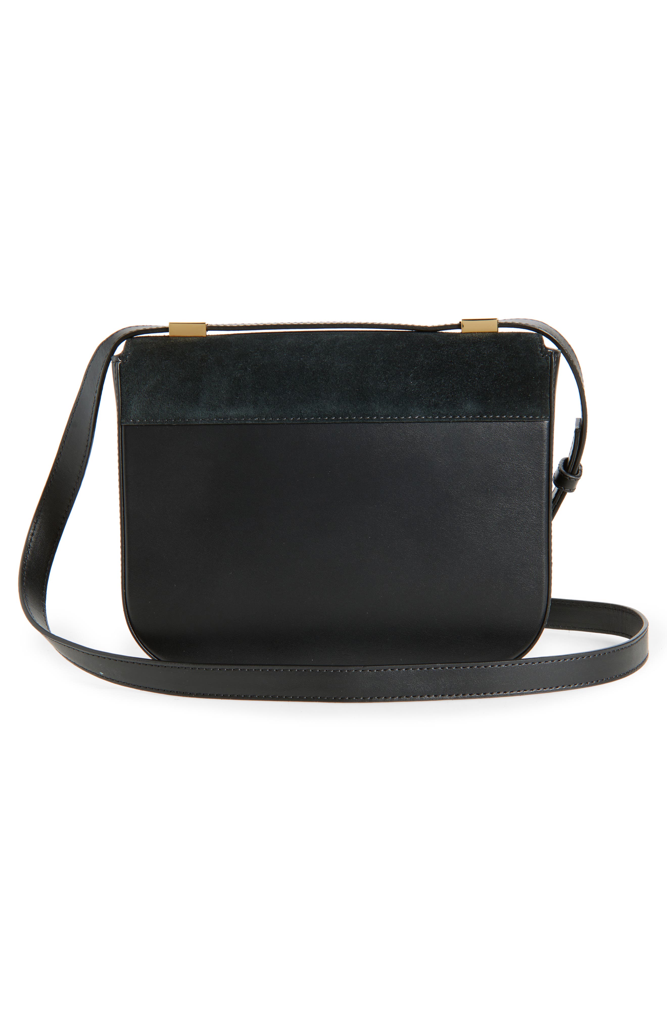 DeMellier Vancouver Leather Crossbody Bag, Alternate, color, Black Black Enamel