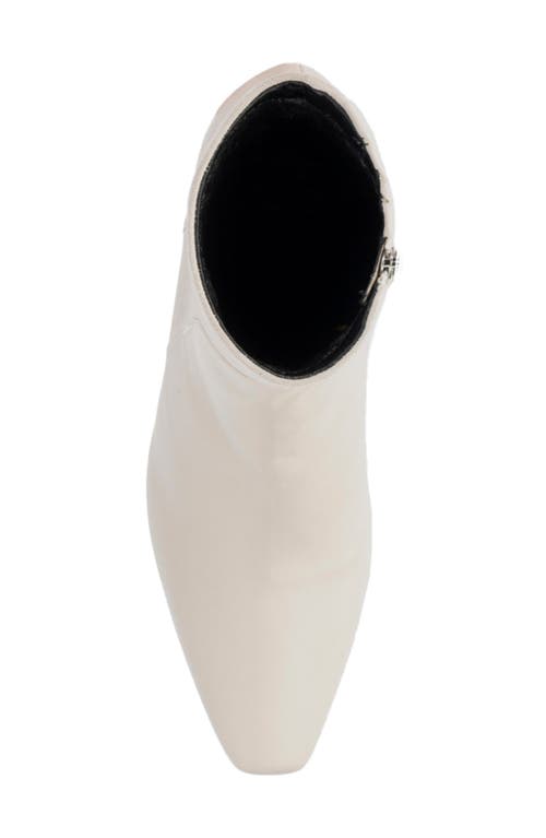 Aquatalia Rowanna Mixed Leather Stiletto Booties In White