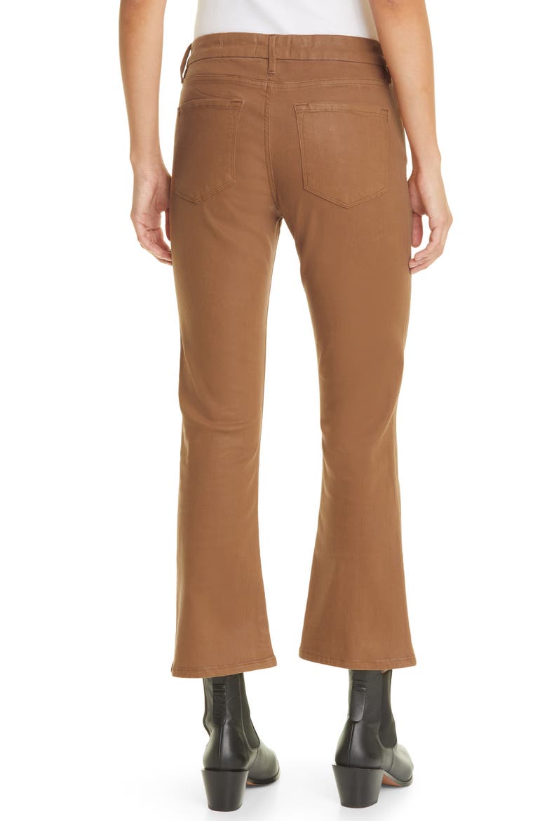 Le Crop Coated Mini Bootcut Jeans, Alternate, color, VICUNA