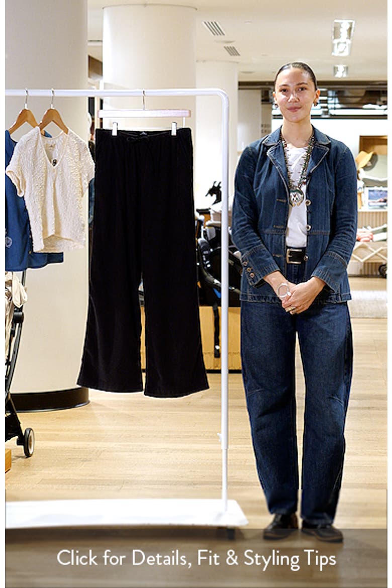 Keepsakes Corduroy Wide Leg Drawstring Pants video