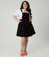 Unique Vintage Plus Size Brionne Pinafore Skirt