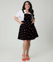 Unique Vintage Plus Size Brionne Pinafore Skirt