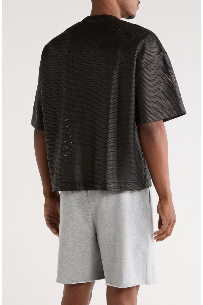 Leather Mesh T-Shirt, Alternate, color, BLACK