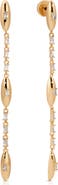 Ettika Oval Dome Linear Drop Earrings