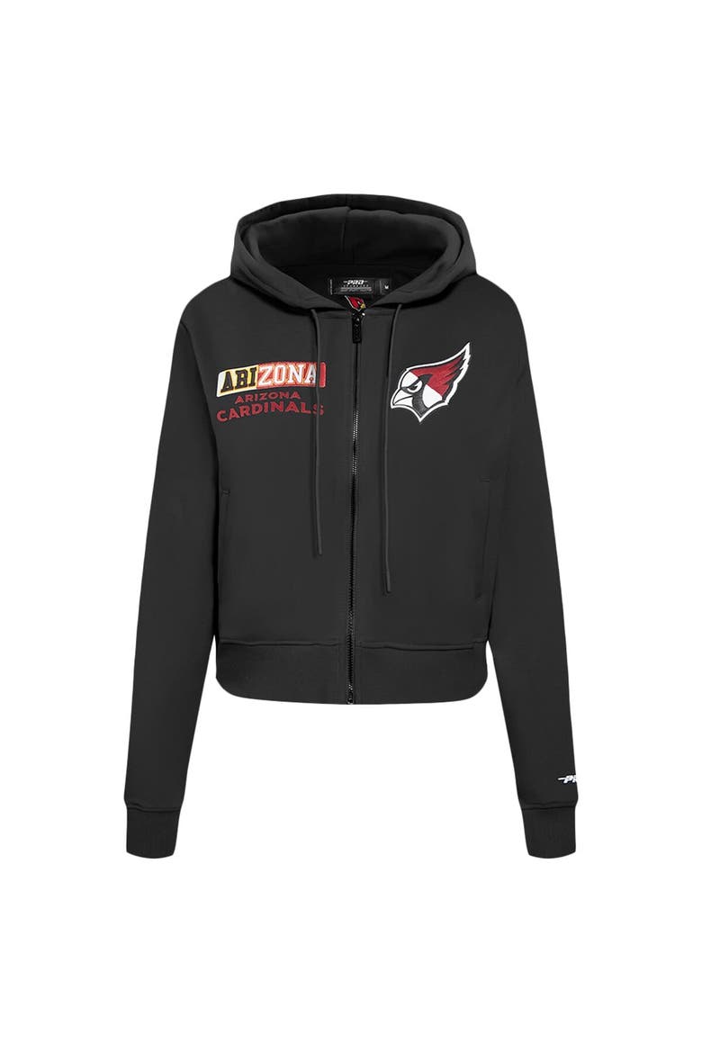 Women's Pro Standard Black Arizona Cardinals Split Logo Full-Zip Hoodie, Alternate, color, Black