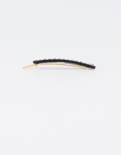 Alexandre De Paris Le Marais Strass Acetate Side Barette In Black