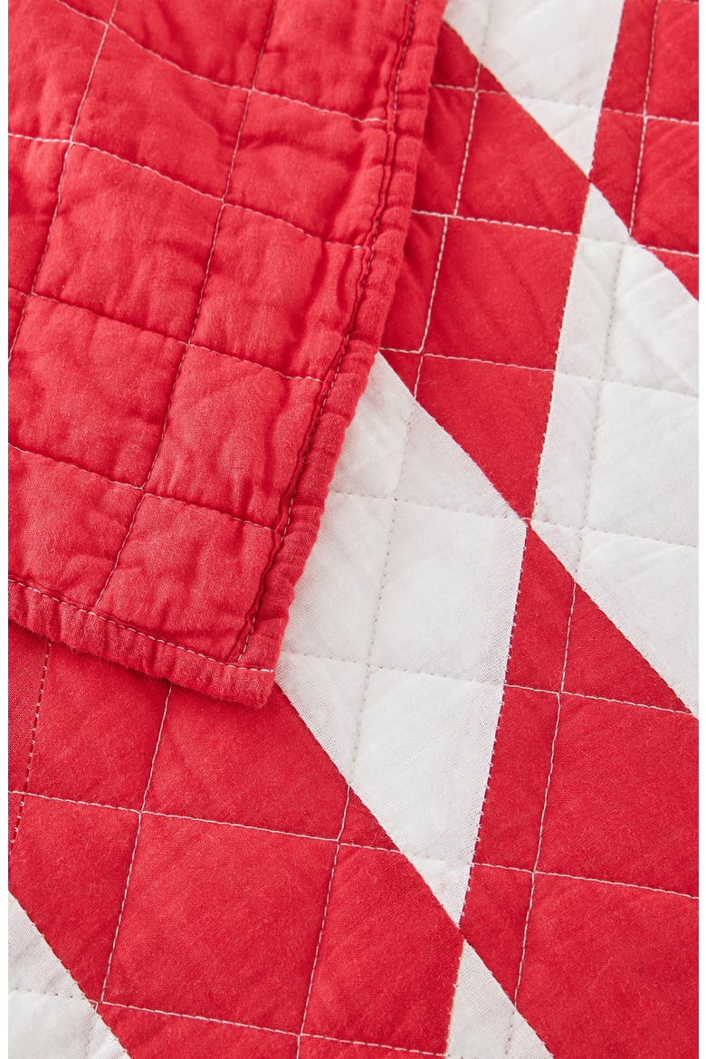 Star Patch Patchwork Quilt Set, Alternate, color, RED