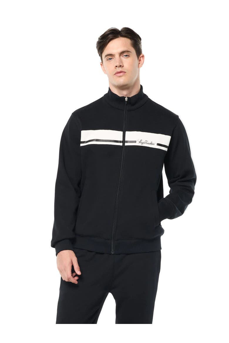 Cursivo Track Jacket, Main, color, BLACK BEAUTY