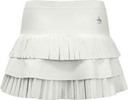 Original Penguin Pleated Ruffle Tiered Tennis Miniskirt