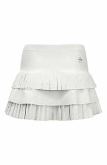 Pleated Ruffle Tiered Tennis Miniskirt