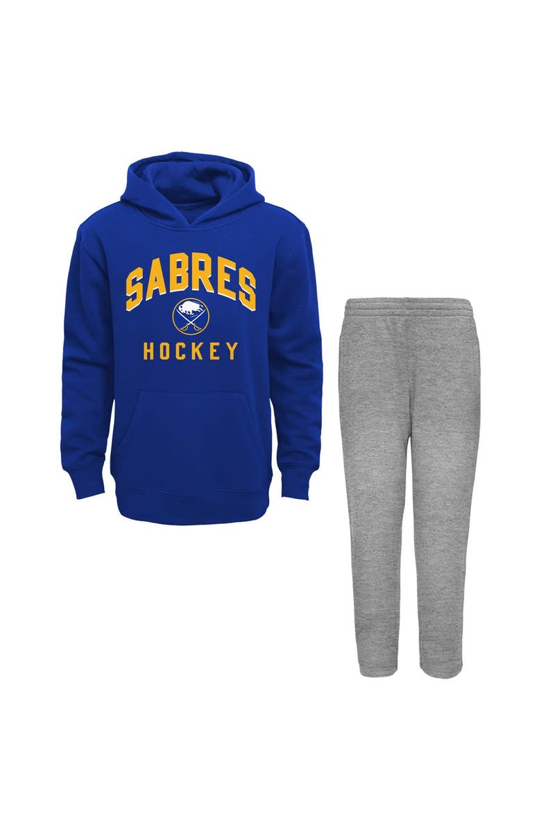Outerstuff Toddler Royal/Heather Gray Buffalo Sabres Play by Play Pullover Hoodie & Pants Set, Main, color, Royal