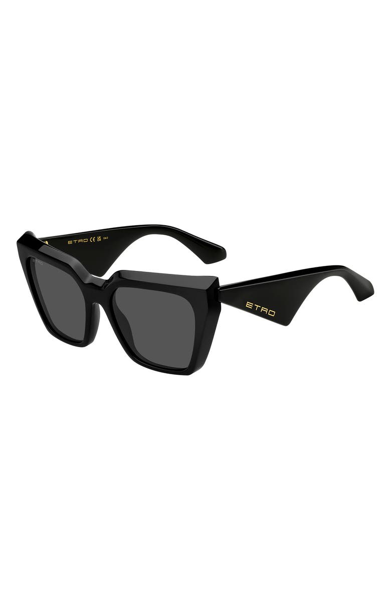 Etro 55mm Cat Eye Sunglasses, Alternate, color, Black/ Grey