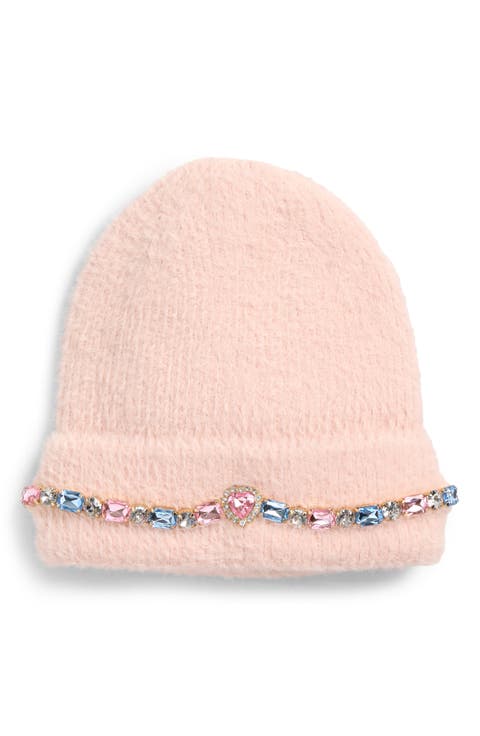 Cotton Candy Faux-Jeweled Beanie