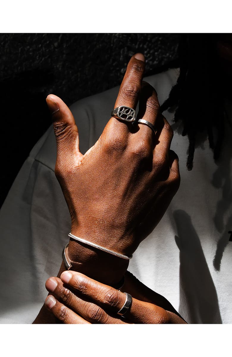 TWOJEYS Men's Framed Ring, Alternate, color, Silver