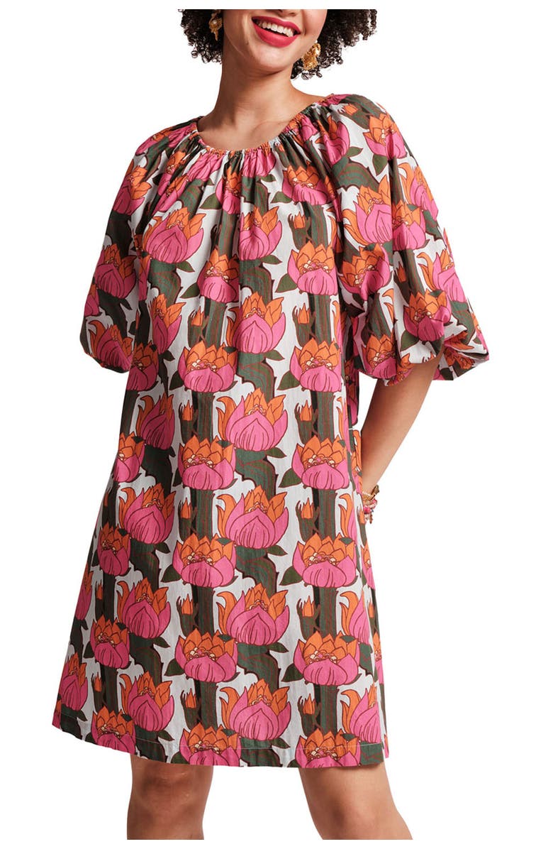 Frances Valentine Bliss Mini Dress Cotton, Alternate, color, Pink/Orange