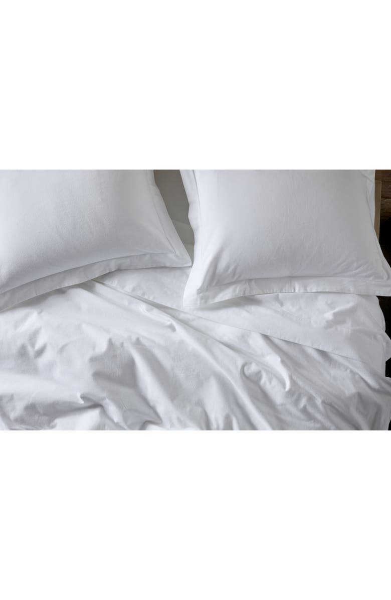 Coyuchi Cloud Brushed Organic Cotton Flannel Pillow Sham, Alternate, color, Alpine White