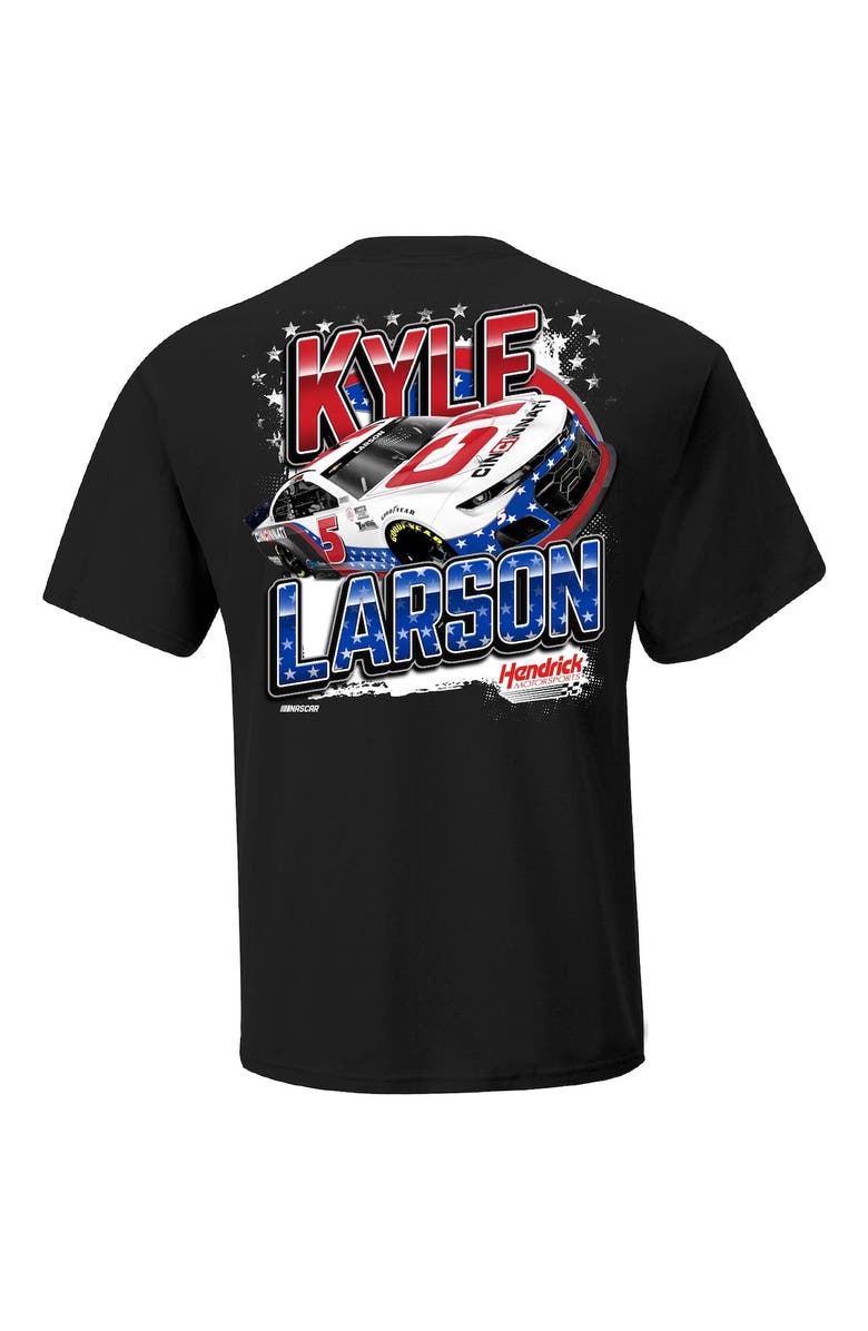 HENDRICK MOTORSPORTS TEAM COLLECTION Men's Hendrick Motorsports Team Collection Black Kyle Larson Cincinnati Inc. Graphic 2-Spot T-Shirt, Alternate, color, 