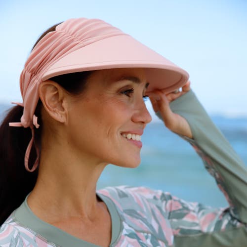 Uv Skinz Swim Visor In Dusty Pink