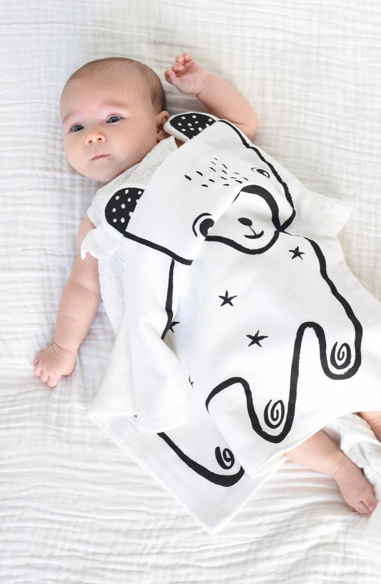 Wee Gallery Stars Swaddle and Bear Snuggle Blanket Bundle, Alternate, color, Stars