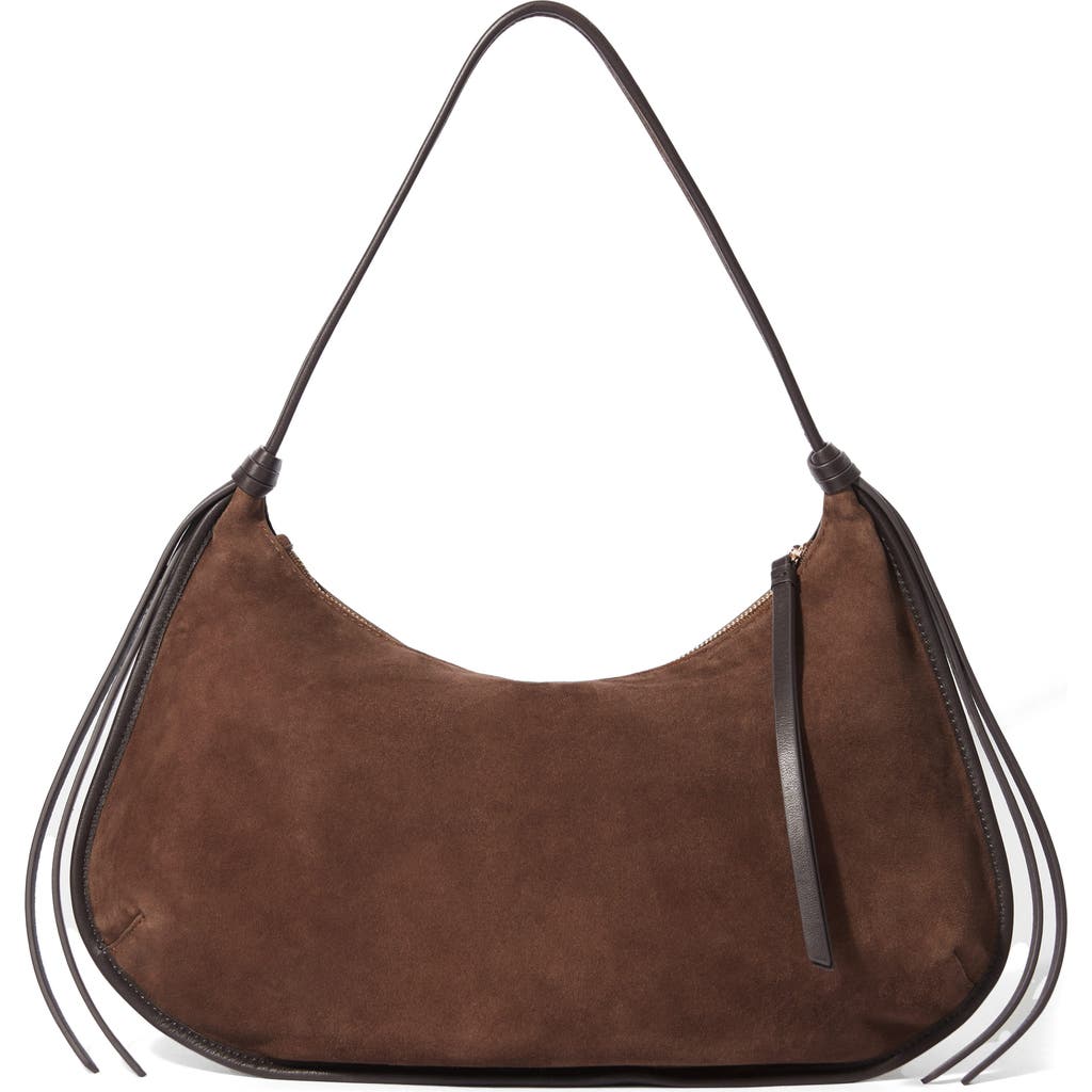 & Other Stories Fringe Suede Shoulder Bag In Brown