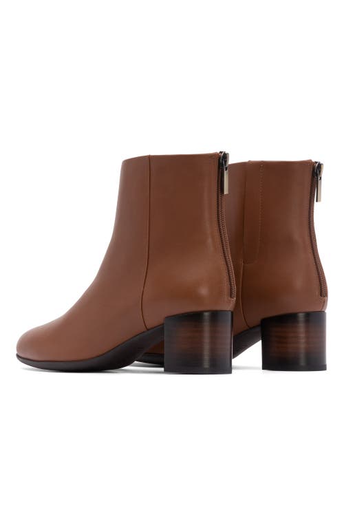 Abeo Plaza Back Zip Boot In Dark Tan - Regular