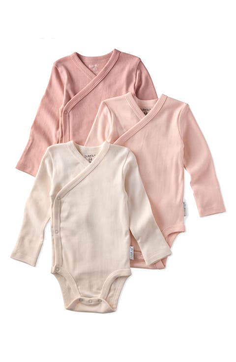 Sterling Side Snap Organic Cotton Assorted 3-Pack Bodysuits (Baby)