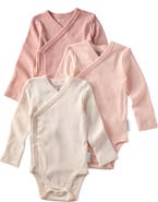BUTTERBLU Sterling Side Snap Organic Cotton Assorted 3-Pack Bodysuits