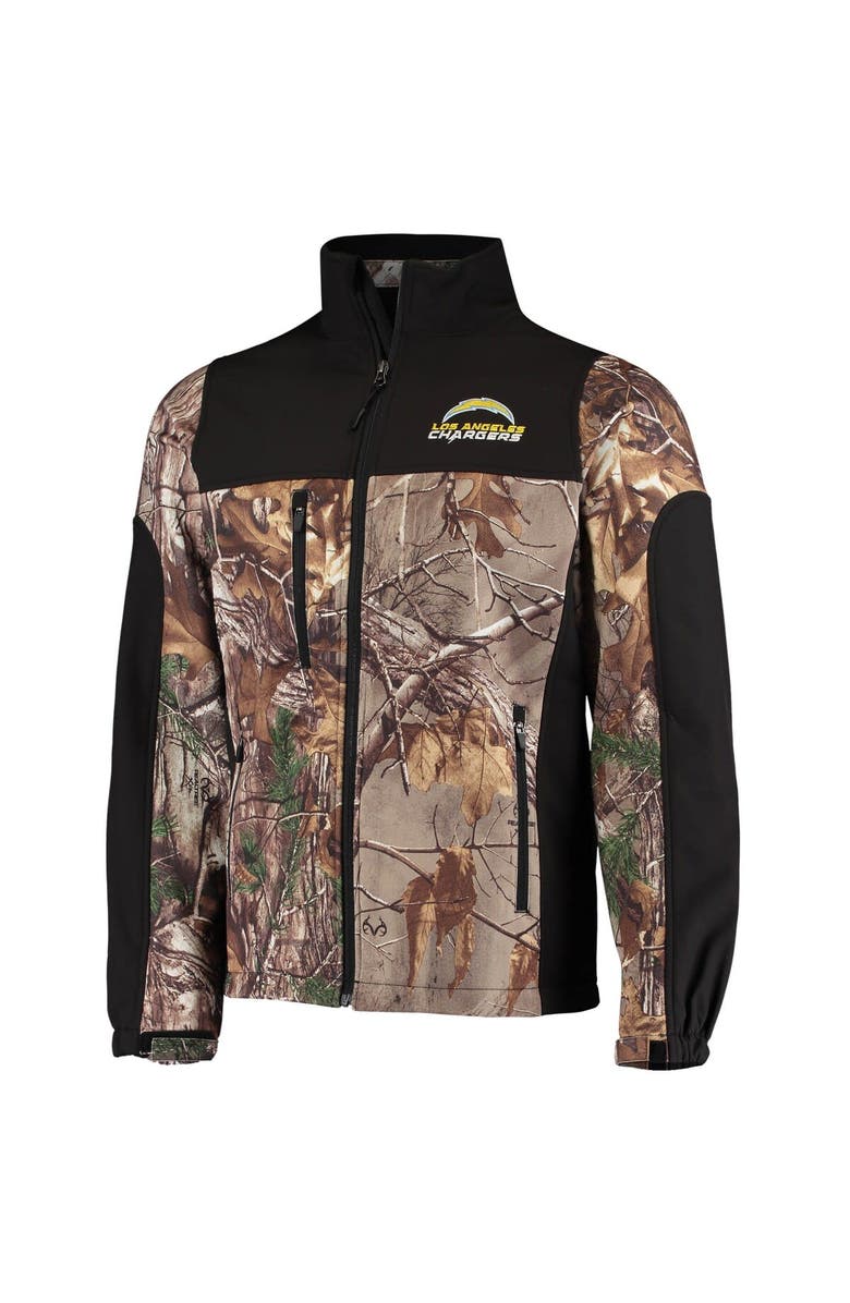 DUNBROOKE Men's Dunbrooke Realtree Camo/Black Los Angeles Chargers Circle Hunter Softshell Full-Zip Jacket, Alternate, color, Realtree Camo