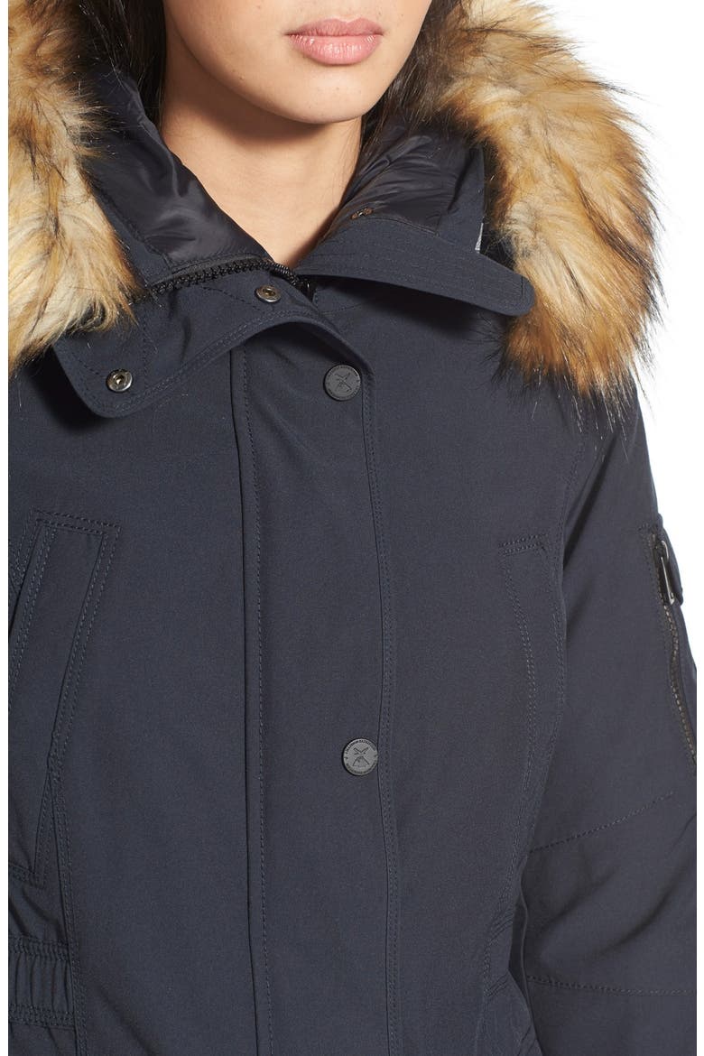 'Expedition' Faux Fur Trim Parka, Alternate, color, TOPSIDE NAVY