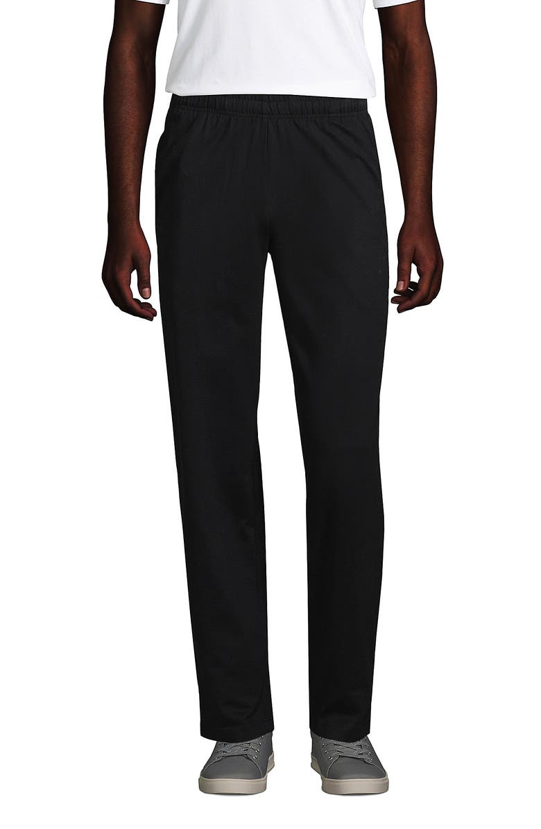 Lands' End Jersey Knit Pant, Main, color, Black