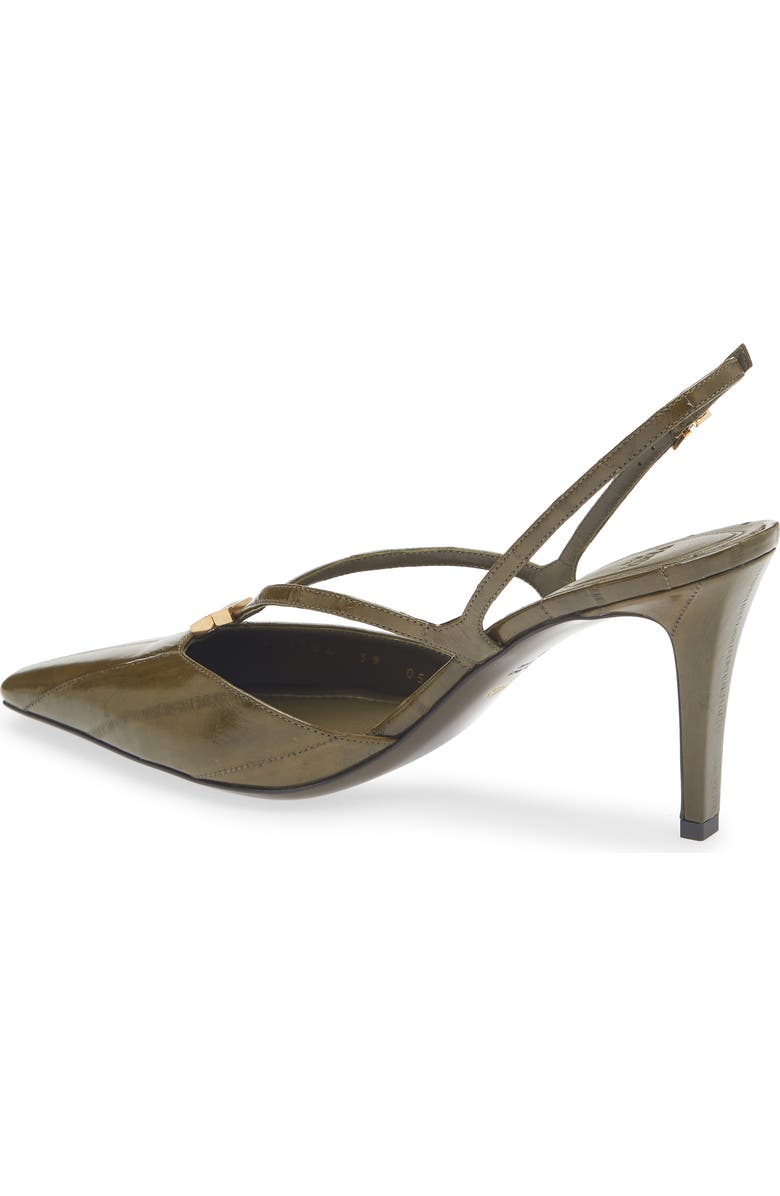Fendi FFold Genuine Eel Pump, Alternate, color, Olive