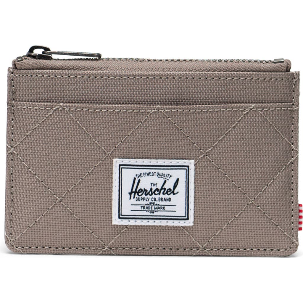 Herschel Supply Co . Oscar Rfid Recycled Polyester Card Case In Brown