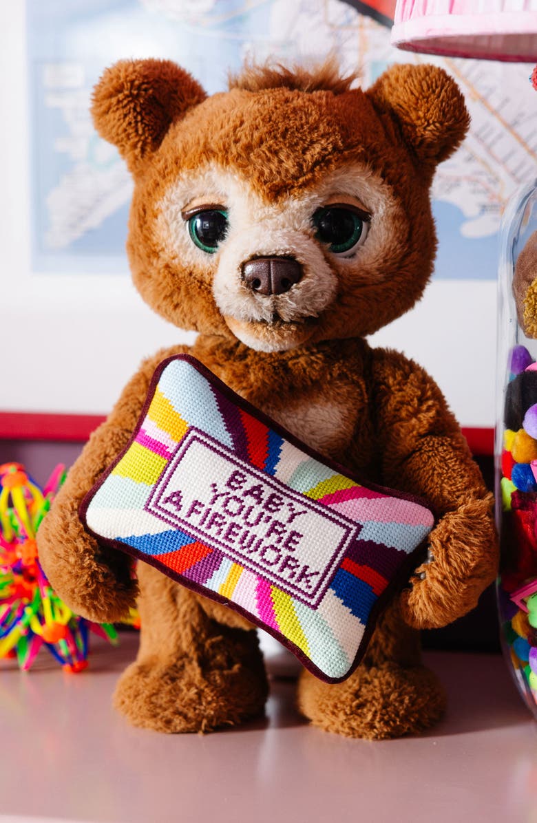 Fubish Firework Mini Needlepoint Pillow, Alternate, color, Firework Mini