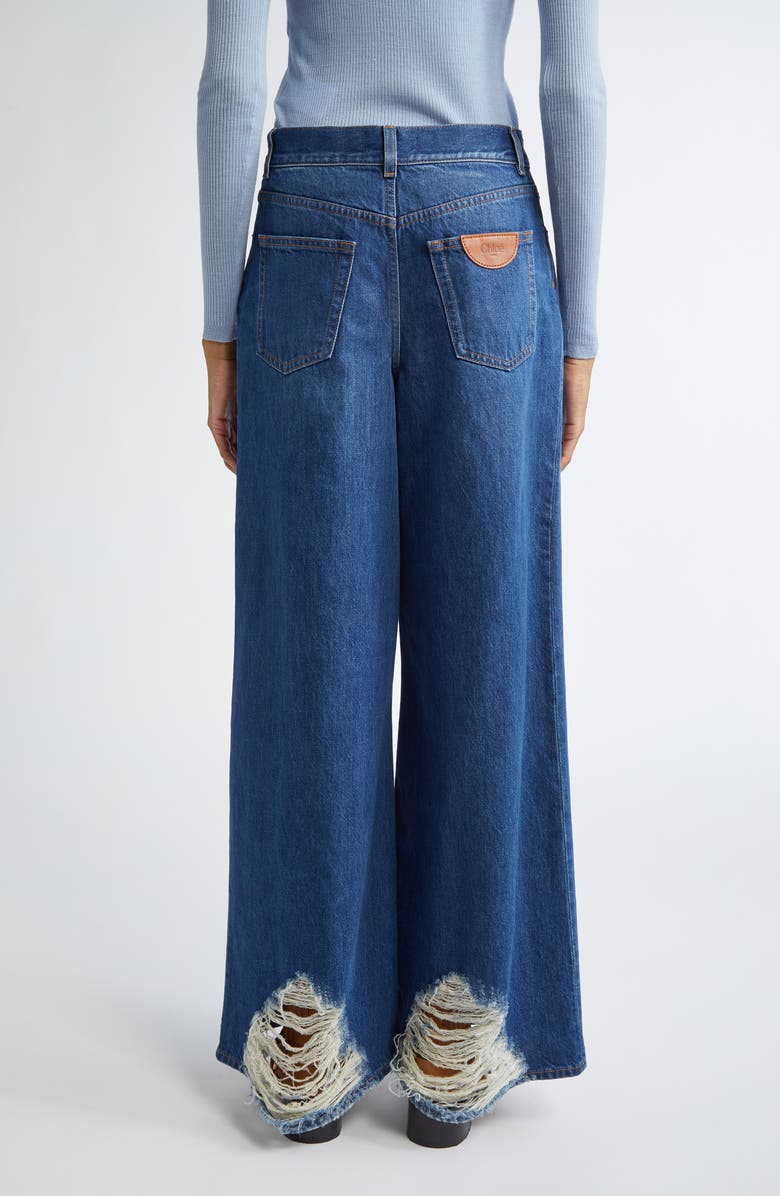 Chloé High Waist Wide Leg Jeans, Alternate, color, Night Blue