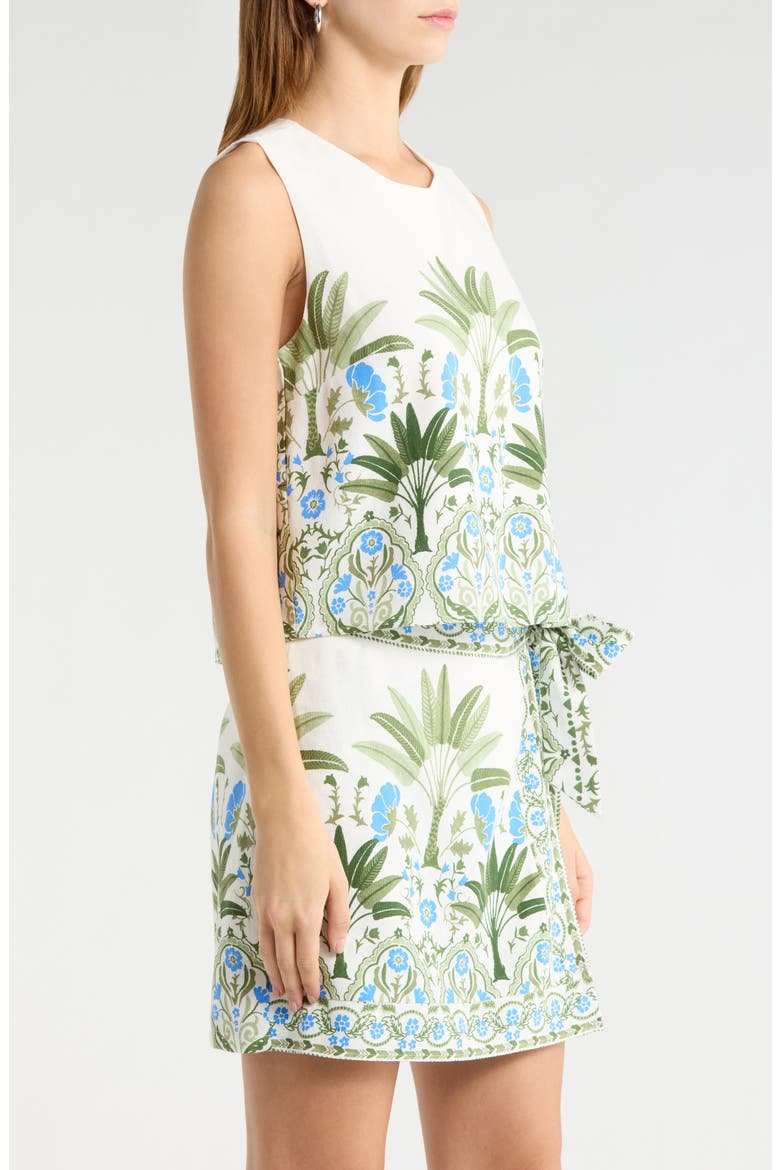 Senara Floral Sleeveless Top, Alternate, color, WHITE-GREEN-MULTI