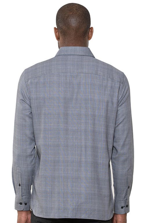 Luchiano Visconti Tri Color Basket Weave Shirt In Gray