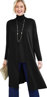 Jessica London Carefree Cashmere Blend Duster Sweater