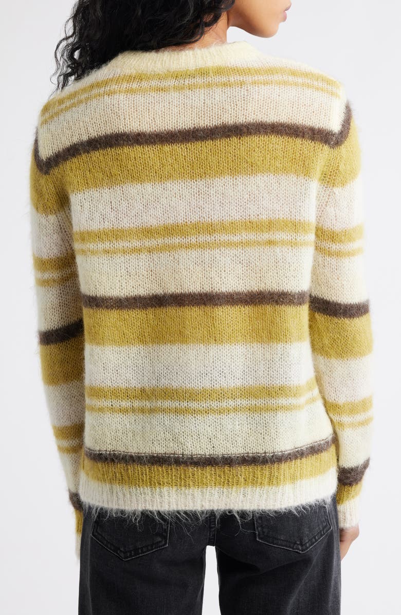 MANGO Colorin Crewneck Sweater, Alternate, color, Olive Green