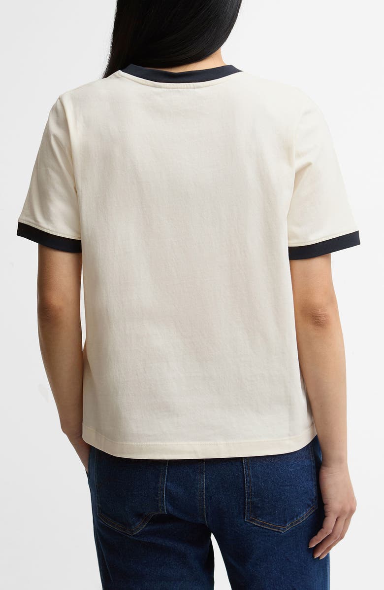 Barbour Madeline Cotton Ringer T-Shirt, Alternate, color, Orginal Ecru/ Dark Navy