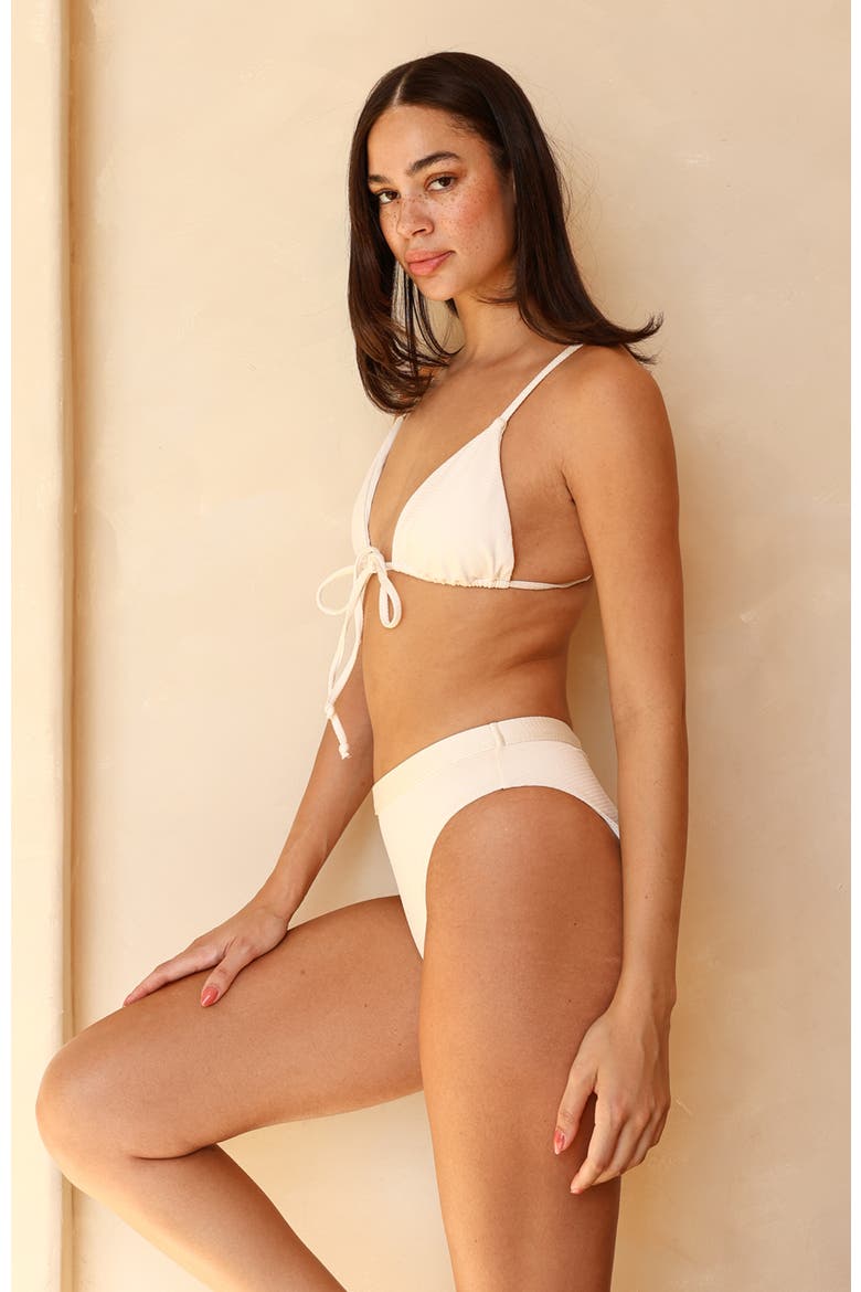 Ultra High Waist Cheeky Bikini Bottom, Alternate, color, Dove