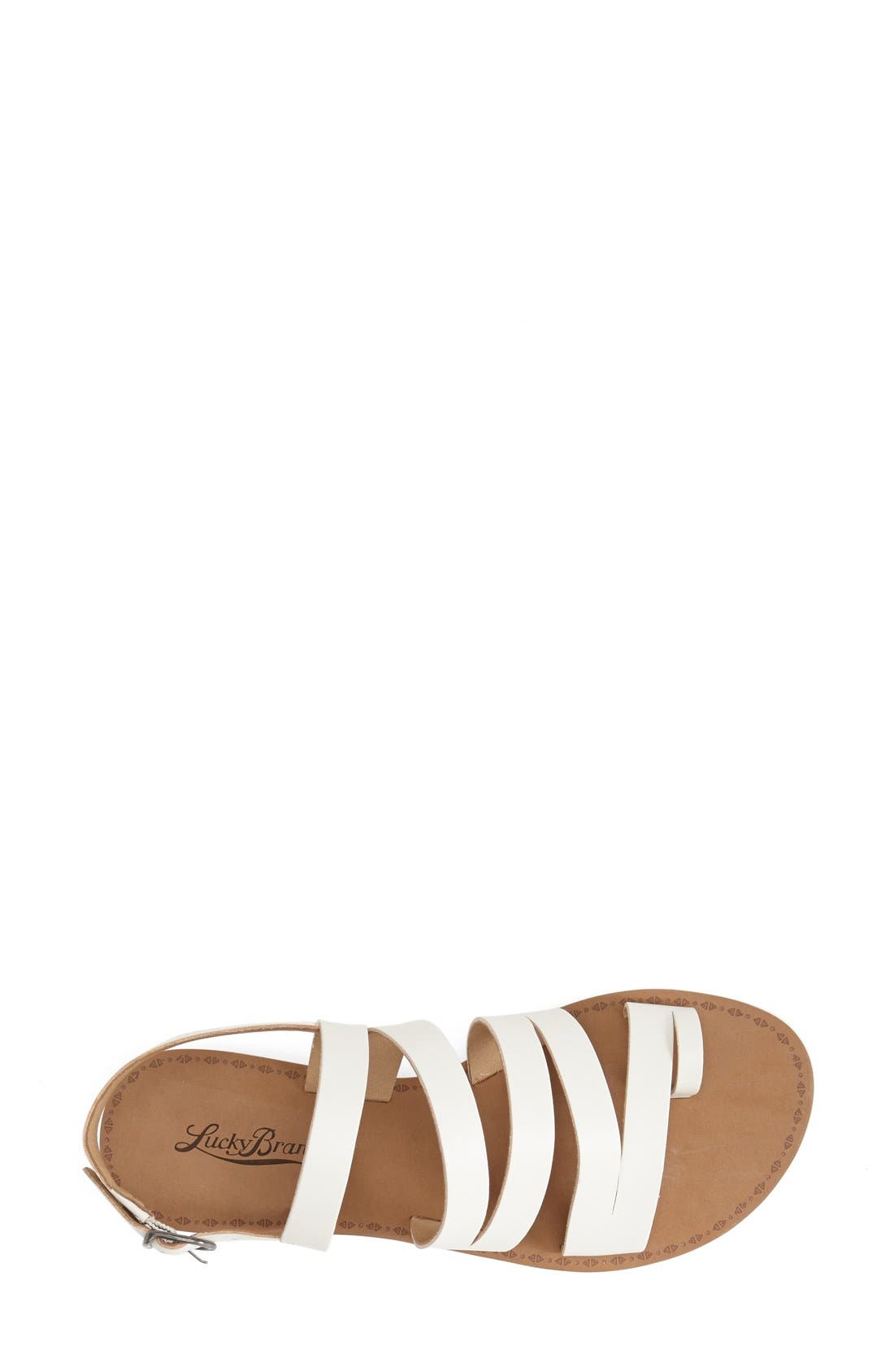 'Fairwayy' Leather Slingback Sandal, Alternate, color, WHITE
