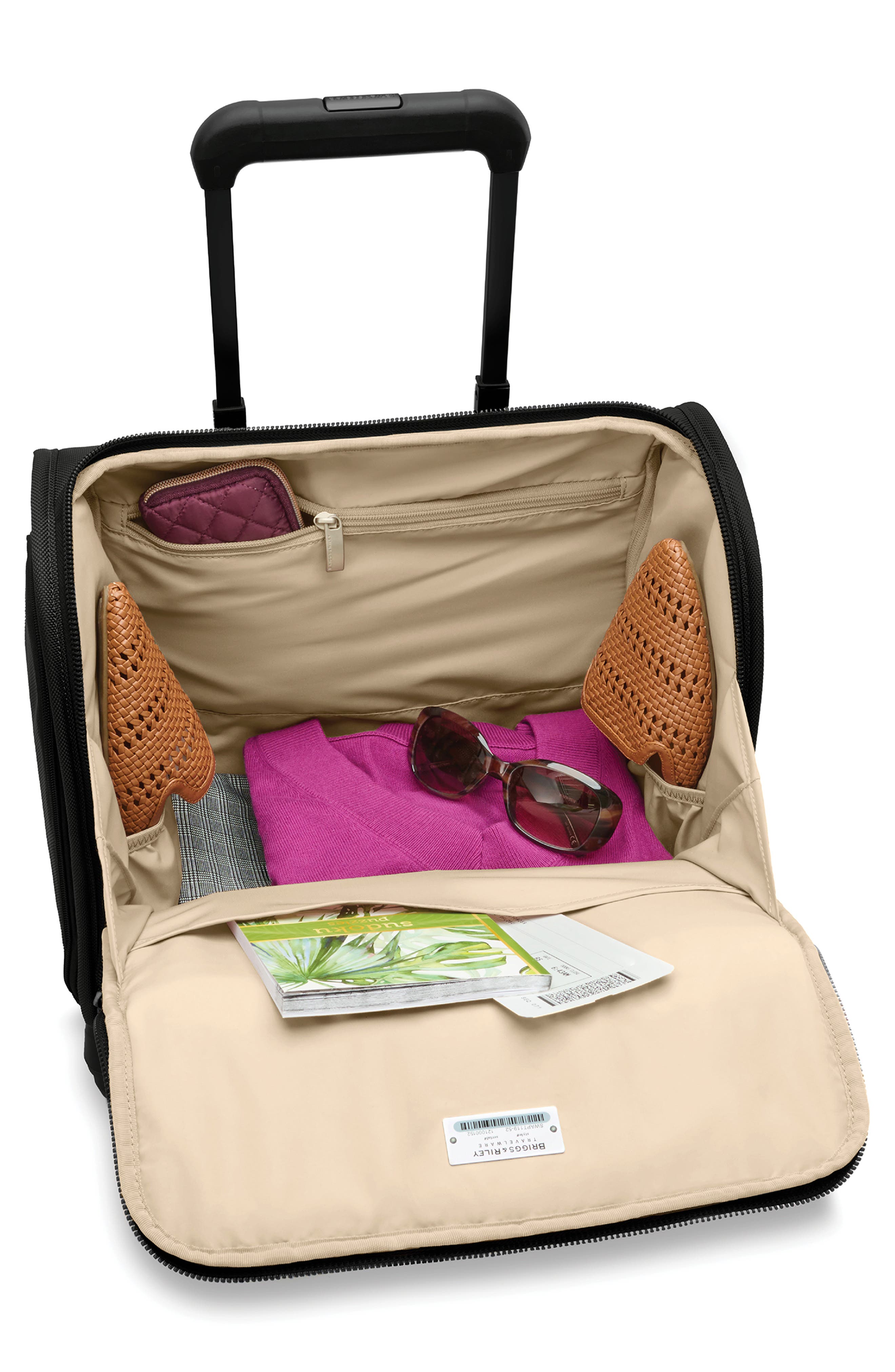 Briggs & Riley Baseline Cabin Spinner Carry-On Bag, Alternate, color, Black