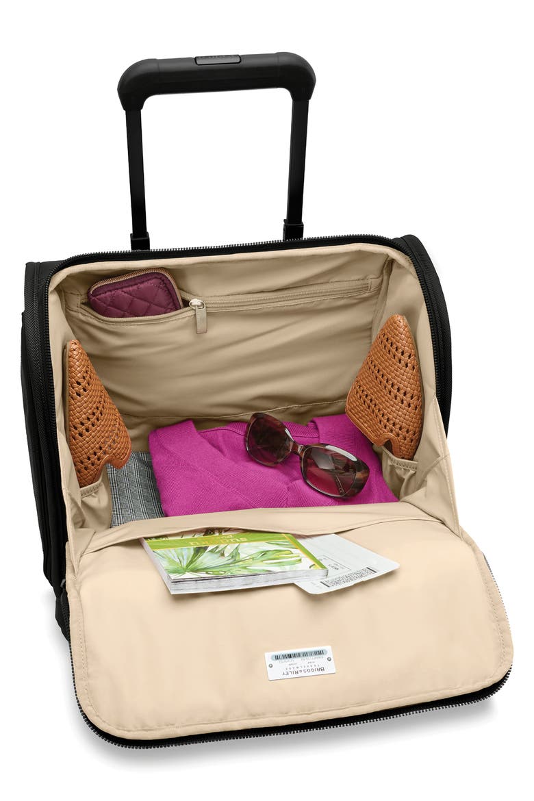 Baseline Cabin Spinner Carry-On Bag, Alternate, color, BLACK