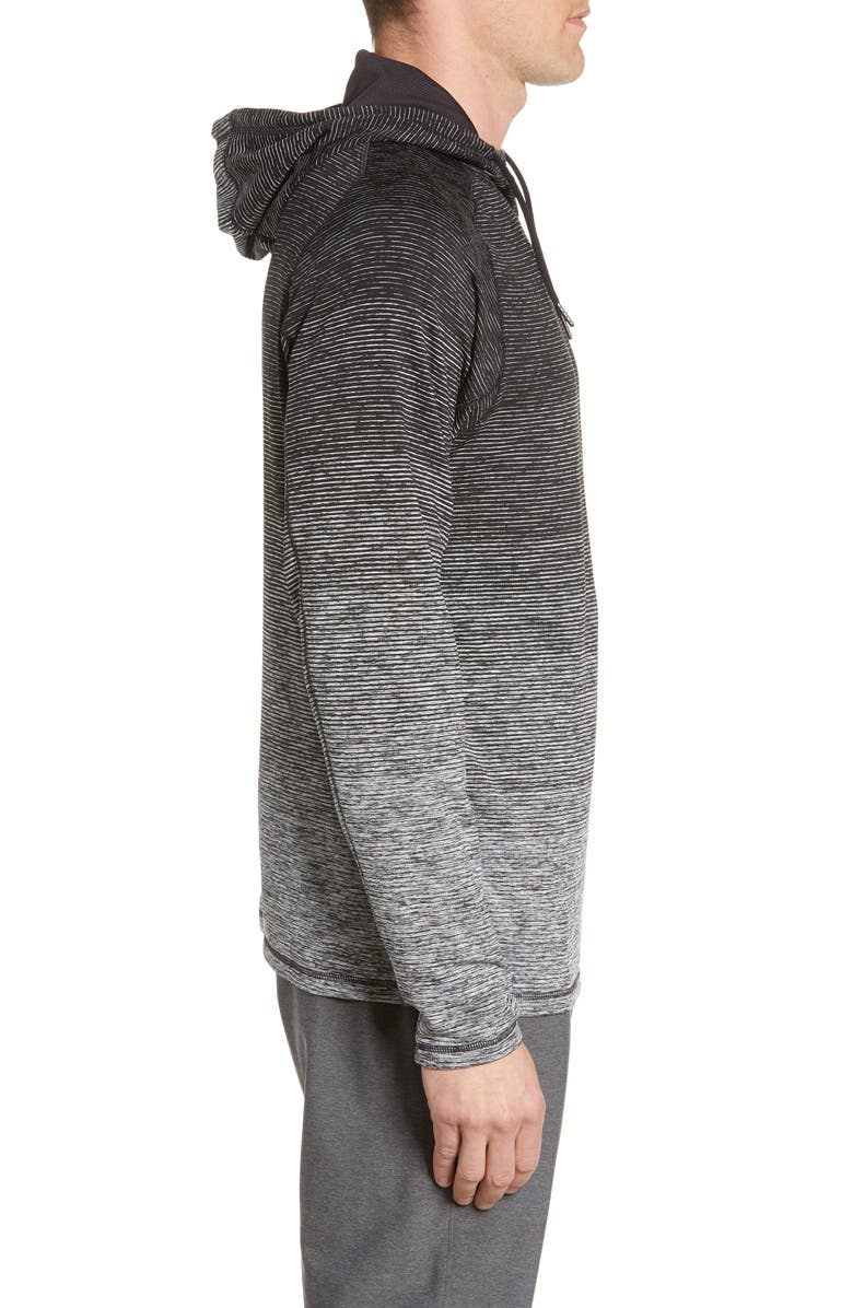Zella Ombré Stripe Pullover Hoodie, Alternate, color, 