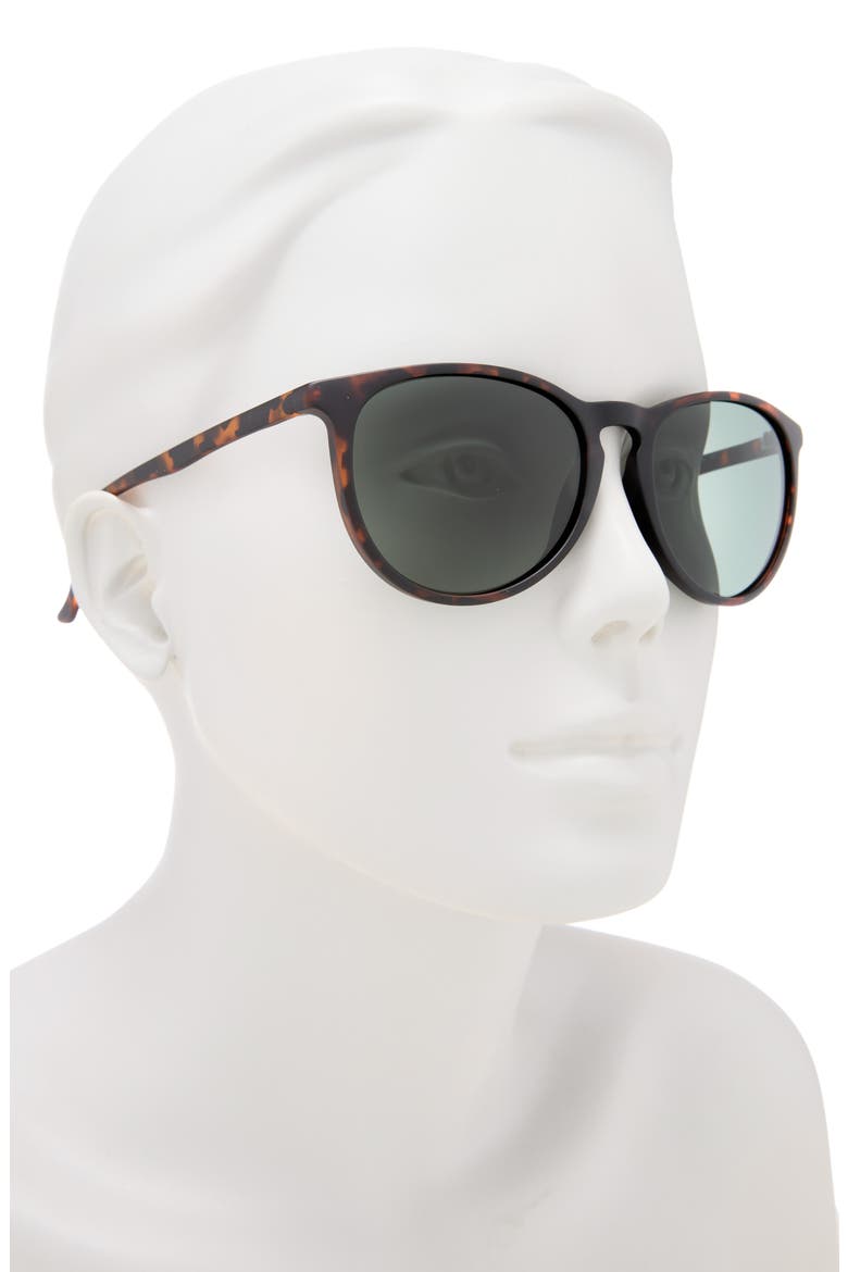 55mm Vintage Round Sunglasses, Alternate, color, MATTE TORTOISE