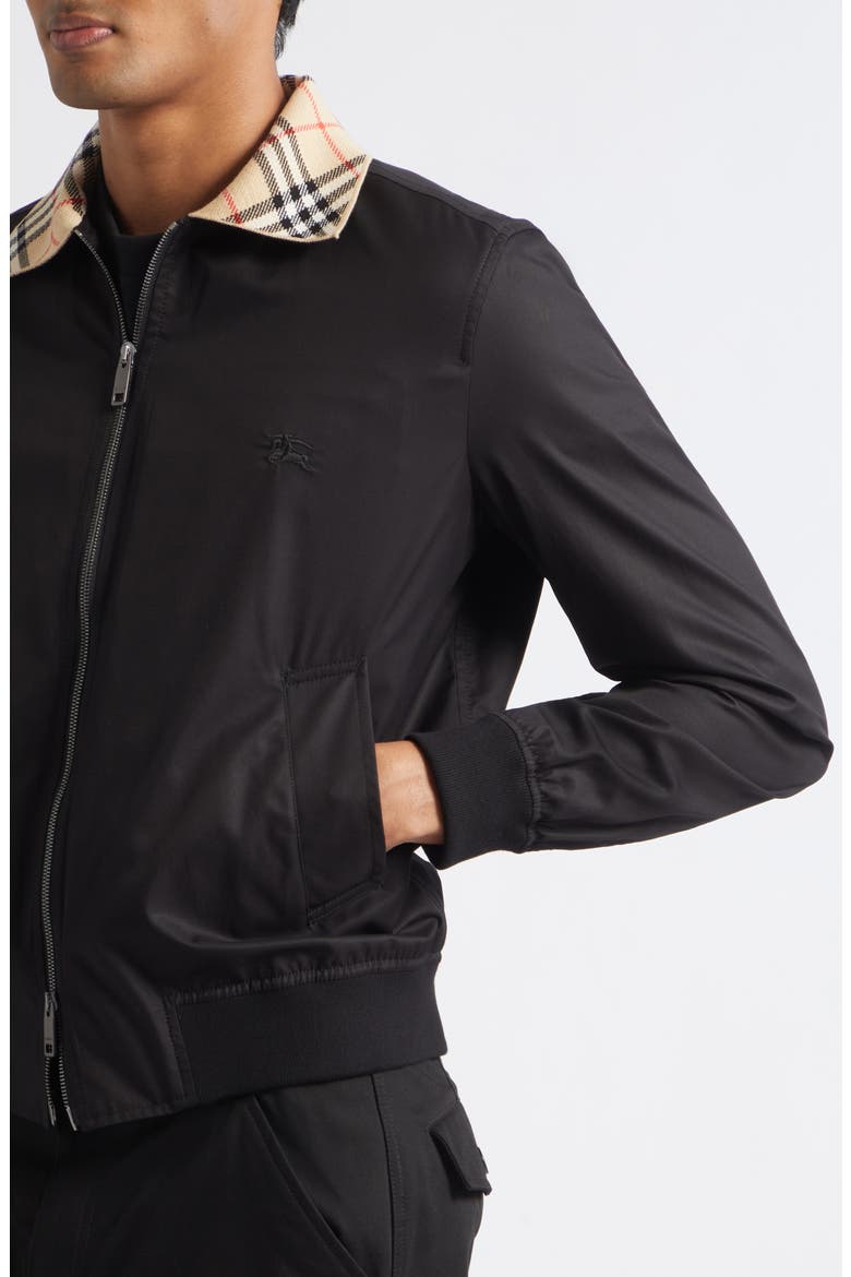 Glenfields Gabardine Jacket, Alternate, color, BLACK