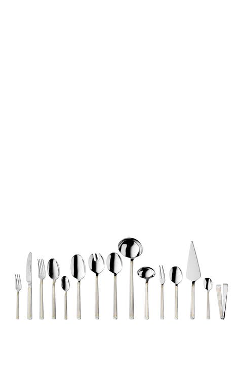 Silver/Gold Ralph Kramer Heritage 72-Piece Flatware Set