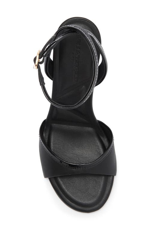 Karl Lagerfeld Paris Kersey Wedge Sandal In Black
