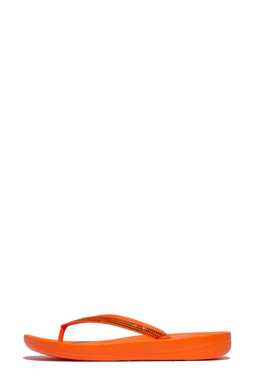 Fitflop Iqushion™ Splash Crystal Flip Flop In Pop Orange